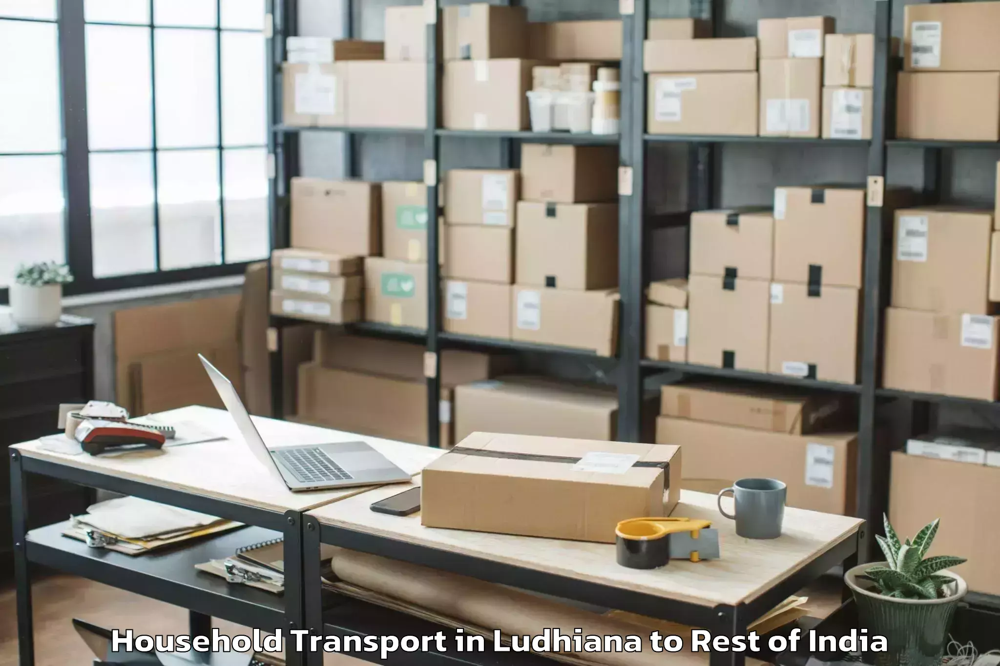 Reliable Ludhiana to Tuting Household Transport